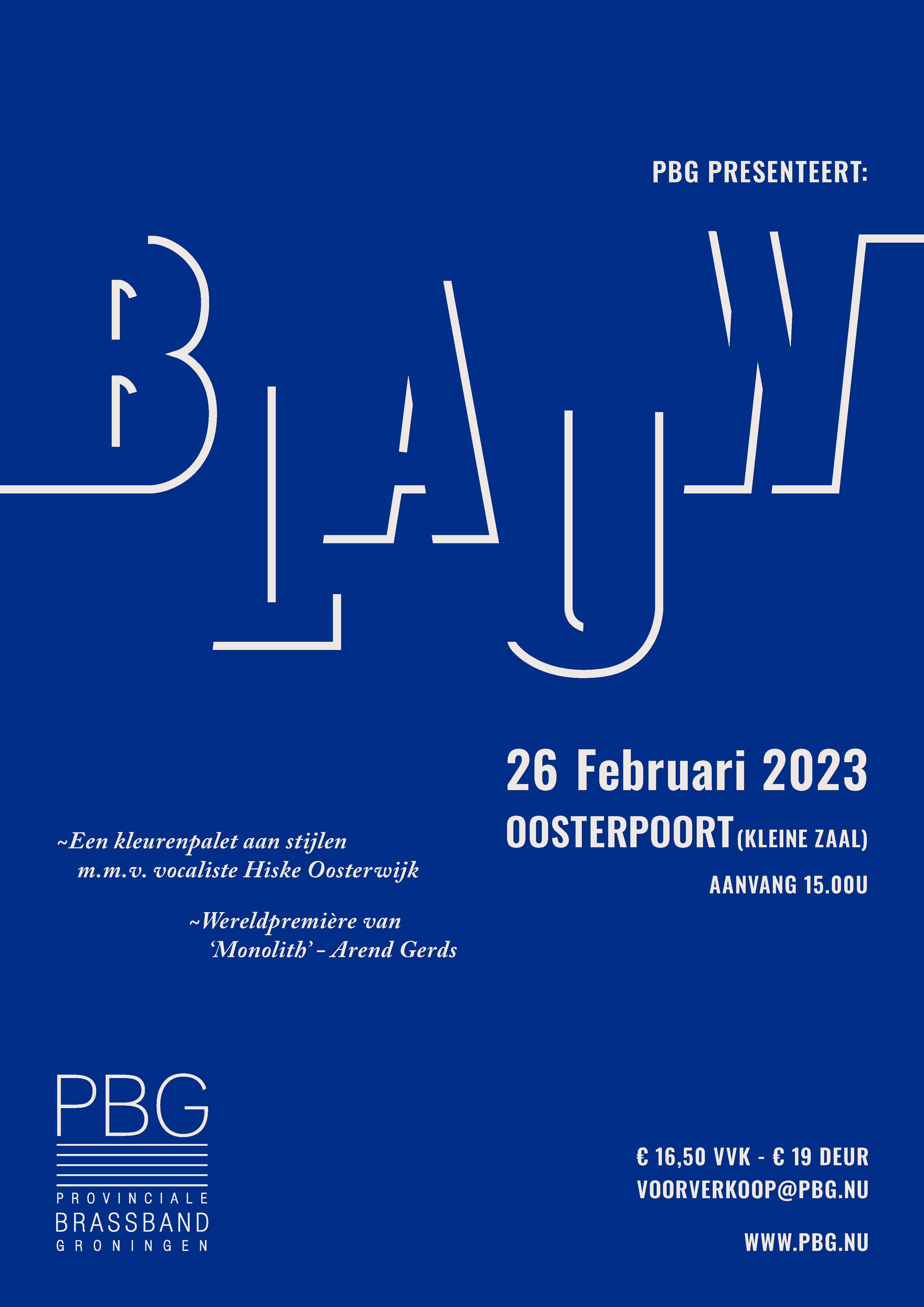 Blauw Poster A3
